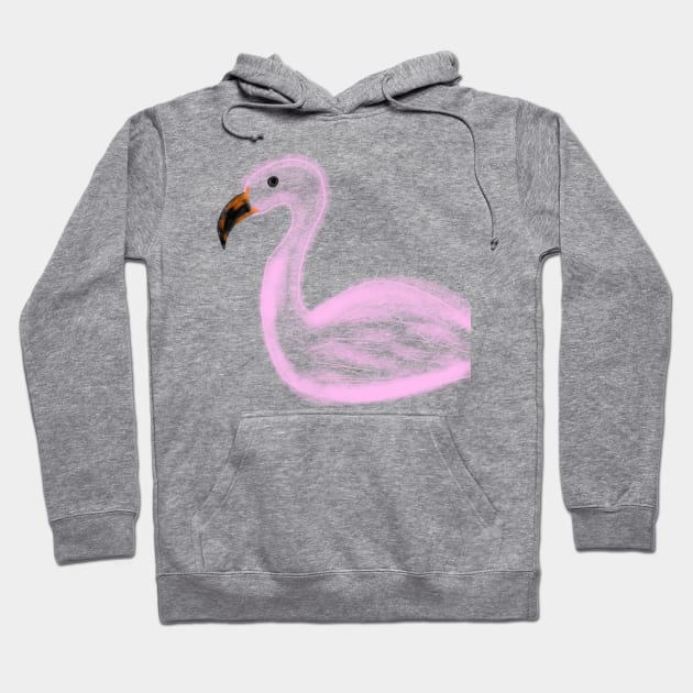 Pink swan watercolor background art Hoodie by Artistic_st